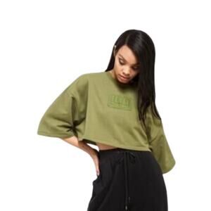 Fenty Puma by Rihanna Olive Green Crop Short Sleeve Size 0